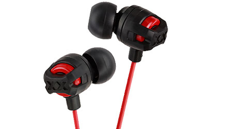 JVC HA-FX101R Headphones Wired In-ear Music Black, Red