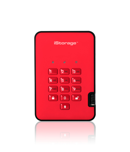 iStorage diskAshur² SSD 512GB Red | Secure Portable Solid State Drive |AES-XTS 256-bit Hardware Encryption | PIN protected | OS & Platform Independent | TAA Compliant |Brute force hack defence | Dust/Water Resistant