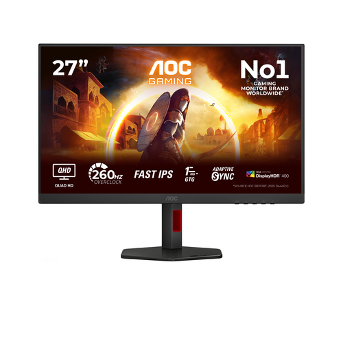 AOC G4 Q27G4ZRAD computer monitor 68.6 cm (27″) 2560 x 1440 pixels Black, Red