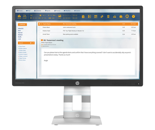 HP EliteDisplay E240 computer monitor 60.5 cm (23.8″) 1920 x 1080 pixels Full HD LED Silver, Black