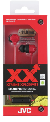 JVC HA-FR202-R-E headphones/headset Wired In-ear Calls/Music Black, Red