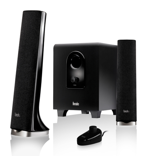 Hercules XPS 2.1 40 Slim speaker set 32 W Black 2.1 channels 8 W