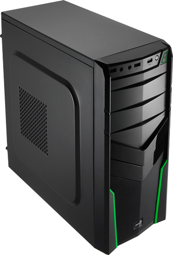 Aerocool V2X Midi Tower Black, Green