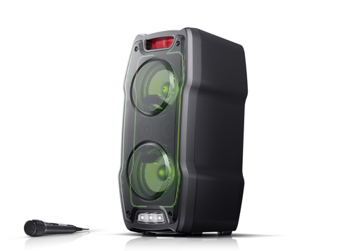 Sharp PS-929 180W Portable Party Speaker with TWS, Bluetooth, Aux & Microphone – Black