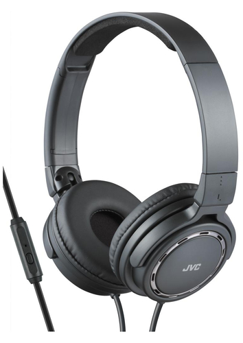 JVC HA-SR525-B-E Premium sound lightweight headphones with remote & mic