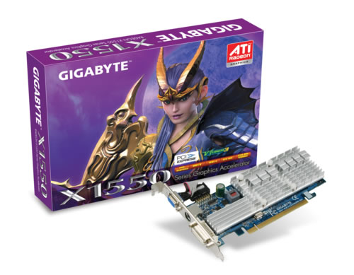 GIGABYTE ATI Radeon X1550 GPU – 256MB GDDR2