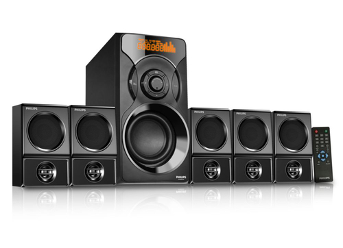 Philips SPA6600/94 speaker set 60 W PC Black 5.1 channels 2-way 10 W
