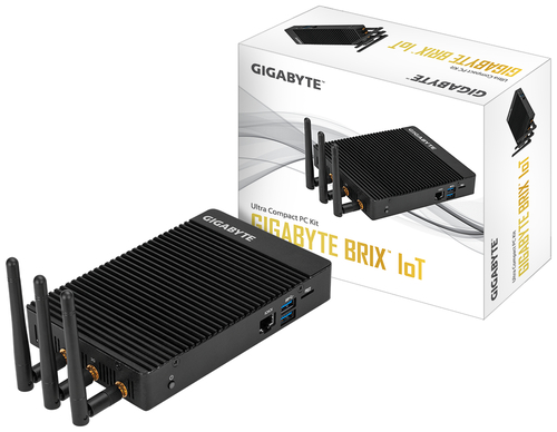 GIGABYTE GB-EAPD-4200 PC/workstation barebone 0.46L sized PC Black N4200 BGA 1296 1.1 GHz