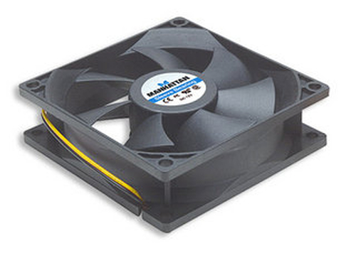 Manhattan 700320 computer cooling system Computer case Fan 8 cm Black 1 pc(s)