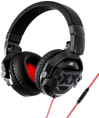 JVC HA-MR77X-E headphones/headset Wired Head-band Black, Red