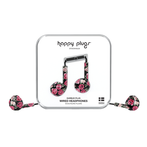 Happy Plugs Earbud Plus Headset Wired In-ear Calls/Music Black, Rose
