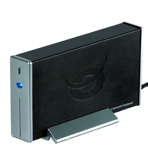 Conceptronic Grab’n’GO 3.5″ USB 2.0/eSATA 750GB HDD external hard drive 7200 RPM 3.5″ Black