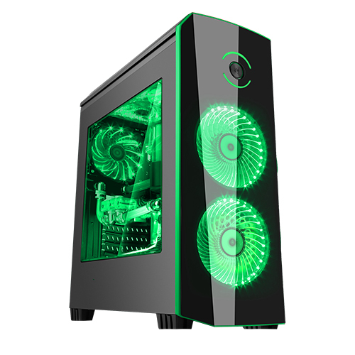 itek ORIGIN Midi Tower Black, Green
