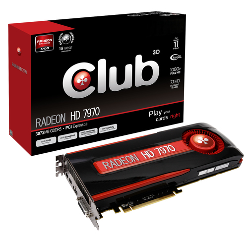 CLUB3D CGAX-7977C graphics card AMD Radeon HD7970 3 GB GDDR5