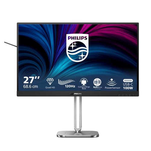 Philips 27B2U4601/75 computer monitor 68.6 cm (27″) 2560 x 1440 pixels Quad HD LCD Grey