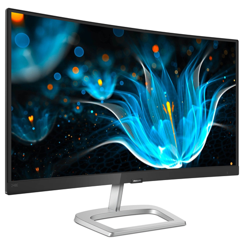 Philips E Line 248E9QHSB/93 computer monitor 61 cm (24″) 1920 x 1080 pixels Full HD LED Black, Silver