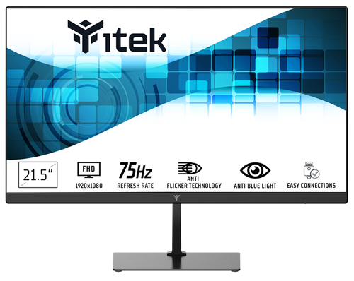 itek GWF computer monitor 54.5 cm (21.4″) 1920 x 1080 pixels Full HD LED Black