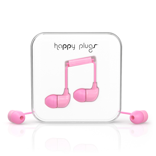 Happy Plugs In-Ear Headset Wired Calls/Music Pink