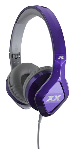 JVC HA-SR100X-V Headset Wired Head-band Grey, Violet