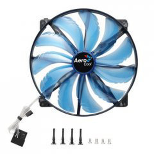 Aerocool Silent Master 200mm Computer case Fan 20 cm Black, Blue