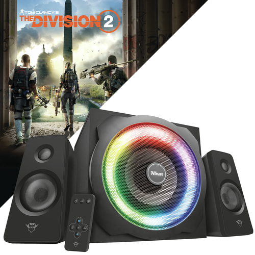 Trust GXT 629 Tytan RGB speaker set 60 W Universal Black 2.1 channels 10 W