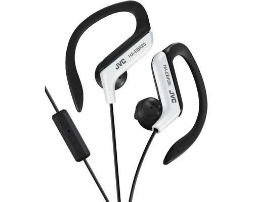 JVC HA-EBR25-W-E Ear clip headphones for sport with remote & mic