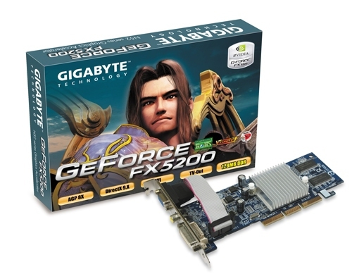 GIGABYTE GV-N52128DS-RH graphics card GeForce FX 5200 GDDR