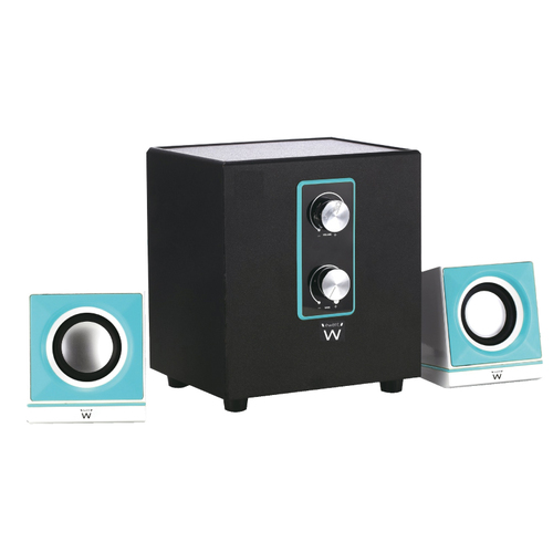 Ewent EW3509 speaker set 8 W Universal Black, Blue, White 2.1 channels 1-way 5 W