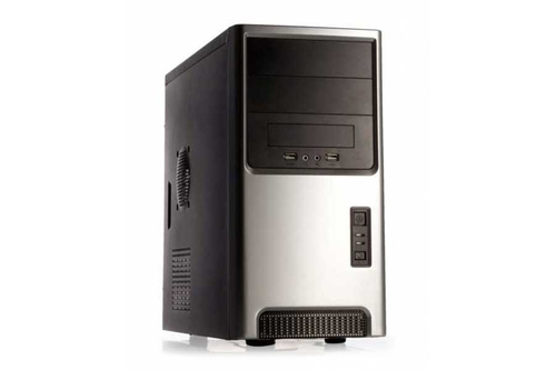 itek Mercury Midi Tower Black, Silver 500 W