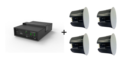 Vivolink Audiopack Subwoofer 6.5 + 4 x premium 40W ceiling speakers (Limited Bundle Pack Offer) Black Wired 110 W