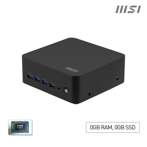 MSI Cubi Z AI 8M AMD Ryzen 9 8945HS, Barebone, NUC, SFF, Mini Computer, HTPC, (NO RAM, NO Storage, NO OS), AMD Radeon Graphics/DDR5/Dual HDMI/Dual LAN/WiFi 6E/BT 5.3/VESA