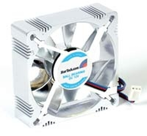 StarTech.com Aluminum 8×2.5cm Quiet Case Fan with TX3 Connector Silver