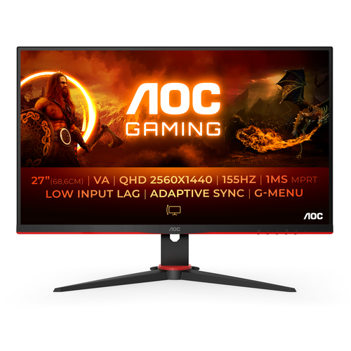 AOC G2 Q27G2E/BK computer monitor 68.6 cm (27″) 2560 x 1440 pixels Quad HD Black, Red
