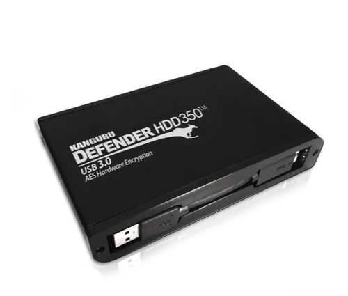 iStorage Kanguru Defender HDD350 2 TB| Secure External Hard Drive| FIPS 140-2 Certified | AES-XTS 256-bit Hardware Encryption | Optional Remote Management | 2.5″ External |SATA II 3Gbps | TAA Compliant