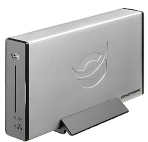 Conceptronic Grab’n’GO Network LAN Hard Drive 1TB external hard drive 7200 RPM 3.5″ USB 2.0 Silver