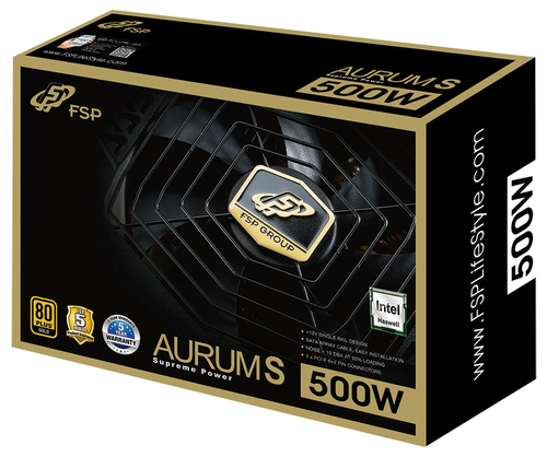 FSP Aurum S 500 power supply unit 500 W 24-pin ATX ATX Black