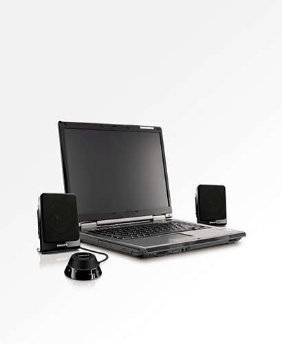 Philips SPA1312/27 speaker set 10 W Universal Black 2.1 channels 1-way 5 W