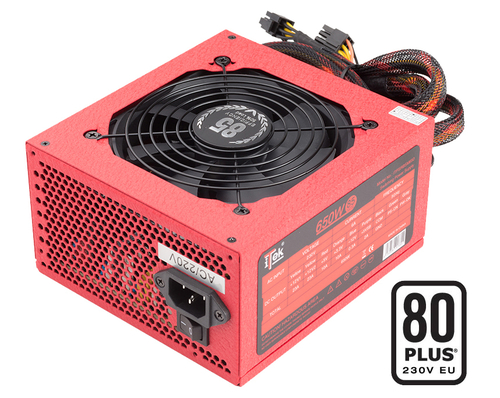 itek Redbox SM power supply unit 650 W 20+4 pin ATX ATX Red