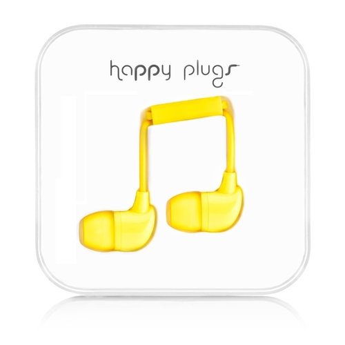 Happy Plugs In-Ear Headset Wired Calls/Music Yellow