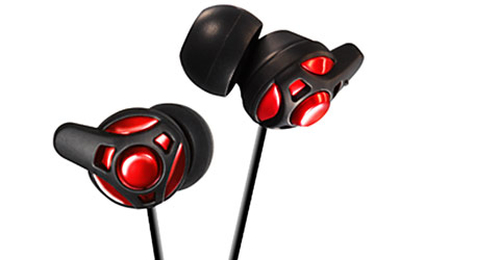 JVC HAFX40R headphones/headset Wired In-ear Music Black, Red