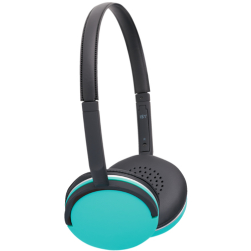 ISY IHP 1050 Headphones Wired Head-band Black, Turquoise