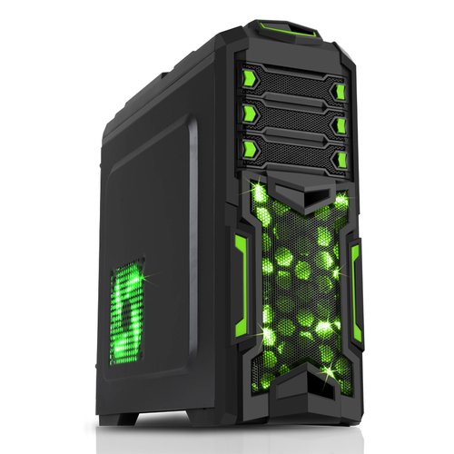itek Destroyer Midi Tower Black, Green