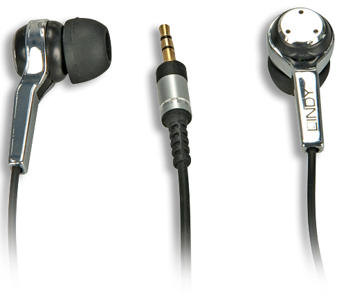 Lindy 2.5mm Earphone Headphones Wired Music Black