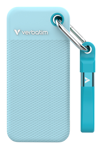 Verbatim Pocket SSD USB 3.2 Gen 2 2TB Polar Blue incl. two rubber sleeves
