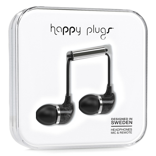 Happy Plugs In-Ear Headset Wired Black, Stainless steel