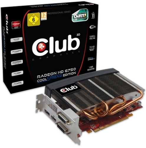 CLUB3D CGAX-H67524 graphics card AMD Radeon HD6750 1 GB GDDR5