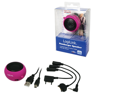 LogiLink SP0012 portable/party speaker Pink 2.5 W
