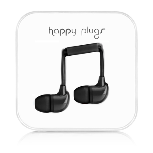 Happy Plugs In-Ear Headset Wired Calls/Music Black