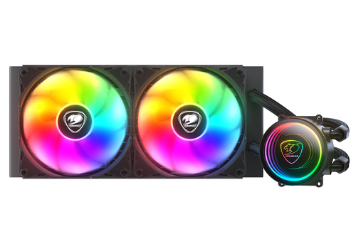 COUGAR CPU Water Cooling, Poseidon Elite 240, ARGB, Black