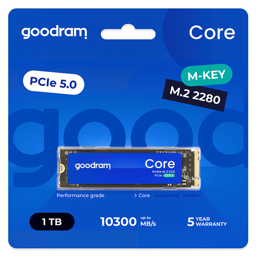 Goodram SSDR-GRC01-1K0-80 internal solid state drive 1 TB M.2 PCI Express 5.0 NVMe 3D NAND